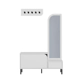 Set dulap de pantofi alb din PAL melaminat 112x172 cm Mila Decortie